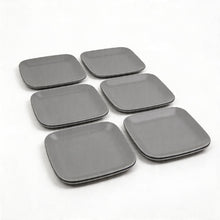 Set of 6 - Minimalist White Ceramic Square Plate - 8.27" x 0.71"