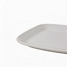 Set of 6 - Minimalist White Ceramic Square Dish - 9.84" x 0.71"