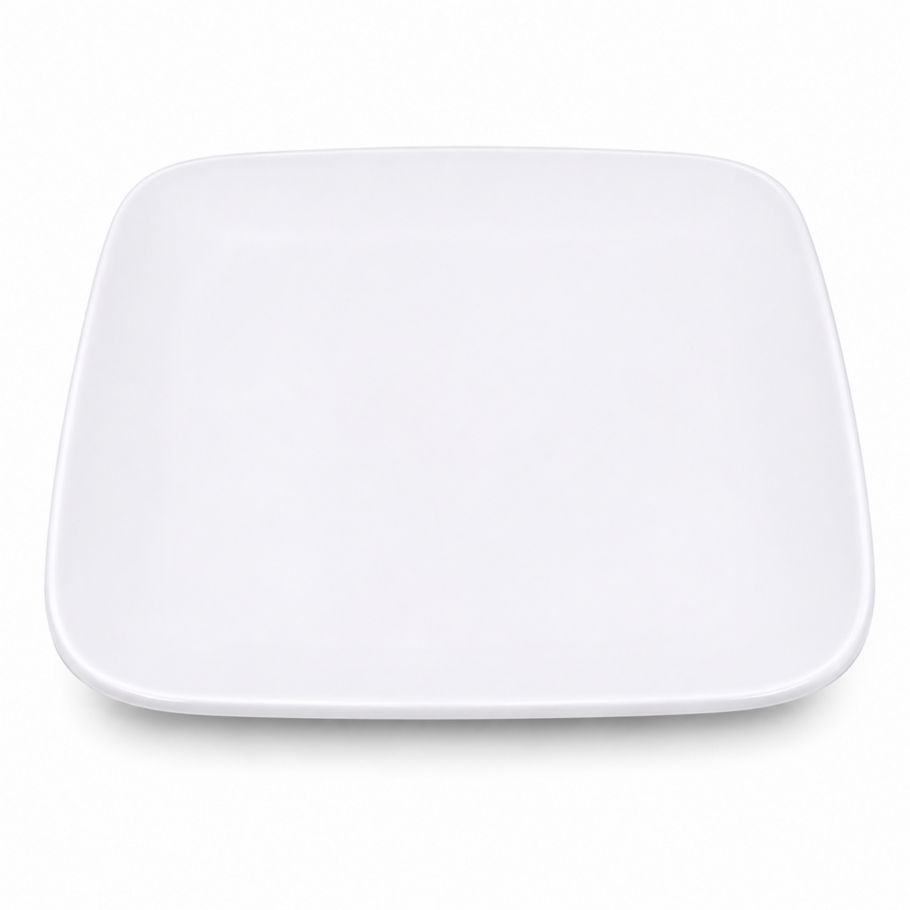 Set of 6 - Minimalist White Ceramic Square Dish - 9.84" x 0.71"