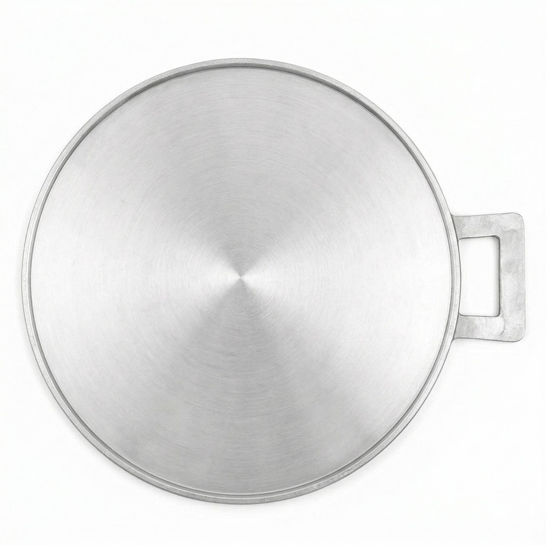 Heavy-Duty Yemeni Aluminum Flat Pan with a Single Handle (13.5) – Extra Thick
