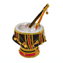 Traditional Yemeni Mabkhara Incense Burner with Decorative Tongs - Black & Gold