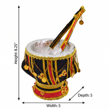 Traditional Yemeni Mabkhara Incense Burner with Decorative Tongs - Black & Gold