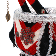 Traditional Yemeni Mabkhara Incense Burner with Decorative Tongs - Red, Black & White