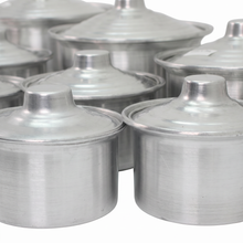 Traditional Aluminum Cooking Pot Set with Lids - Multi-Size Nested Stock Pots - 20 Pieces
