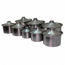 Traditional Aluminum Cooking Pots with Lids - 13" Large Family Set