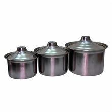 Traditional Aluminum Cooking Pots with Lids - 13" Large Family Set