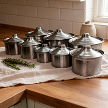Traditional Aluminum Cooking Pots with Lids - 13" Large Family Set