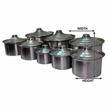 Traditional Aluminum Cooking Pots with Lids - 13" Large Family Set