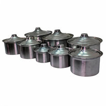 Traditional Aluminum Cooking Pots with Lids - 13" Large Family Set