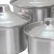 Al-Dar Aluminum Nested Cooking Pots with Lids - Set of 6