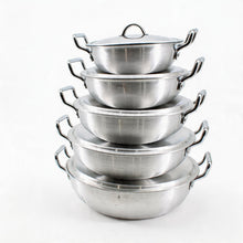 Stainless Steel Dual Handle Frying Pots 5 Pcs Set - XS/S/M/L/XL