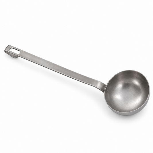 Traditional Yemeni Aluminum Ladle – 14-Inch Long Handle Serving & Cooking Spoon