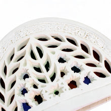 Artisanal Yemeni Arched Decoration with Stained Glass Design