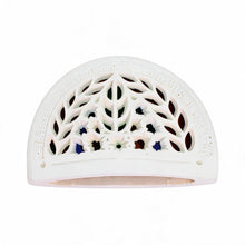 Artisanal Yemeni Arched Decoration with Stained Glass Design
