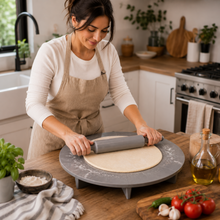 Premium Nonstick Dough Board & Rolling Pin Set – Traditional Saj & Bread Prep Set