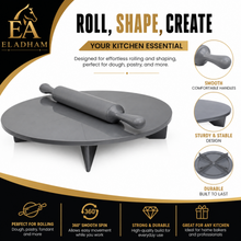 Premium Nonstick Dough Board & Rolling Pin Set – Traditional Saj & Bread Prep Set