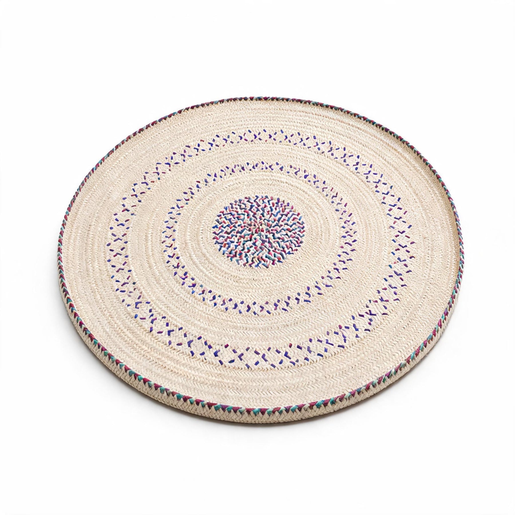 Handwoven Yemeni Round Table Mat - Sufra - 40"