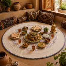 Handwoven Yemeni Round Table Mat - Sufra - 33"