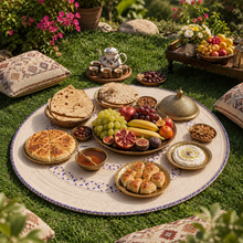 Handwoven Yemeni Round Table Mat - Sufra - 33"