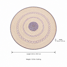 Handwoven Yemeni Round Table Mat - Sufra - 33"