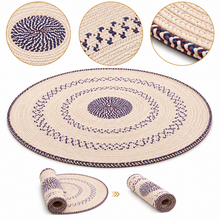 Handwoven Yemeni Round Table Mat - Sufra - 31"