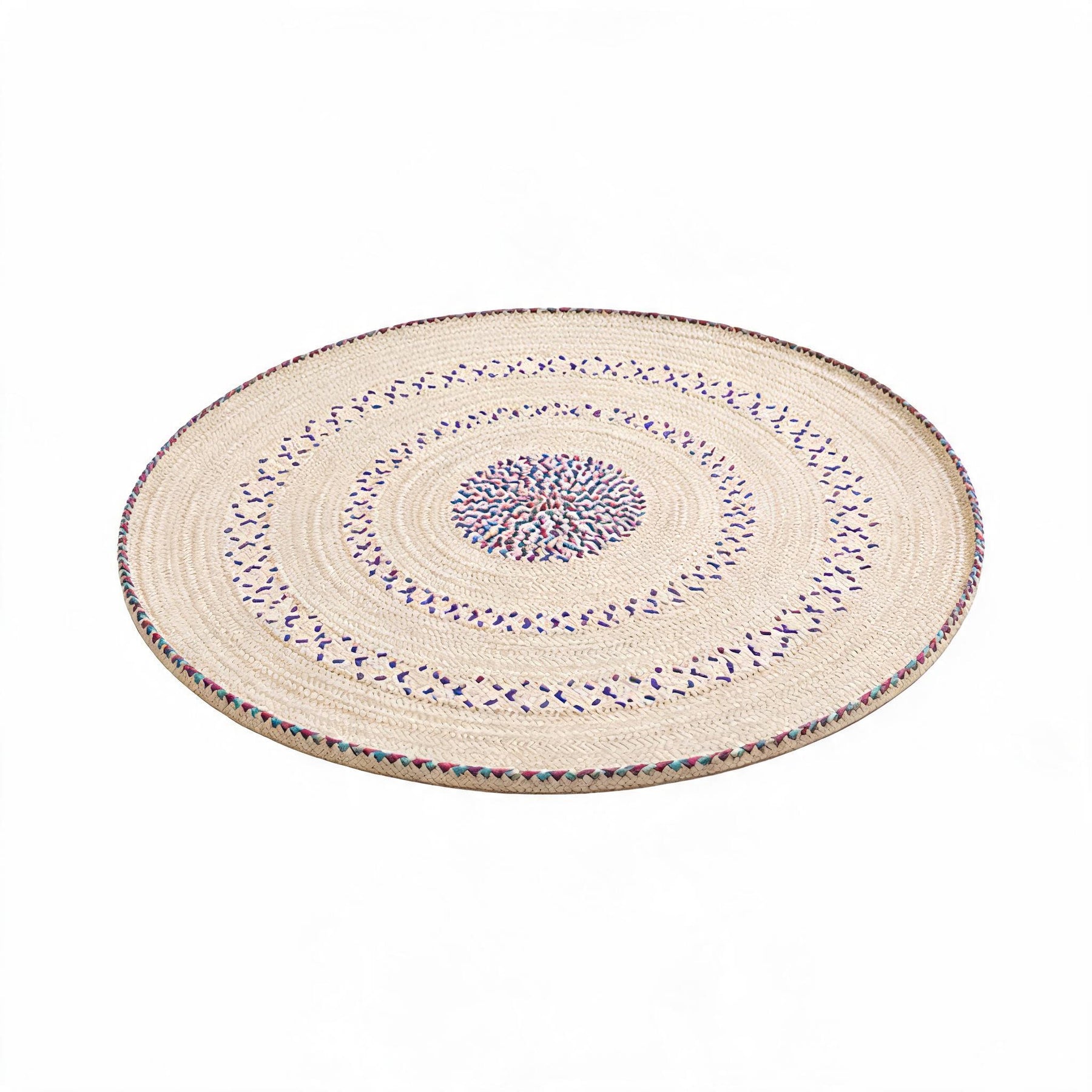 Handwoven Yemeni Round Table Mat - Sufra - 31"