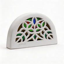 Artisanal Yemeni Arched Decoration with Stained Glass Design - Large