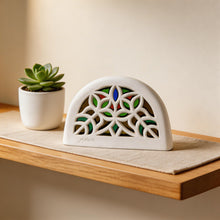 Artisanal Yemeni Arched Decoration with Stained Glass Design - Large