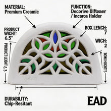 Artisanal Yemeni Arched Decoration with Stained Glass Design - Large