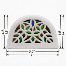 Artisanal Yemeni Arched Decoration with Stained Glass Design - Large