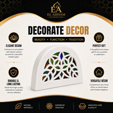 Artisanal Yemeni Arched Decoration with Stained Glass Design - Large