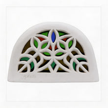 Artisanal Yemeni Arched Decoration with Stained Glass Design - Large