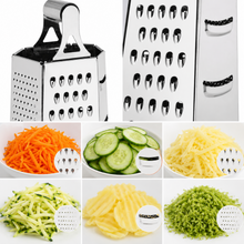 Black and Silver Hexagonal Box Grater with Handle, 9.5 Inch