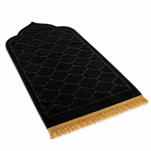 Black Premium Velvet Muslim Prayer Rug