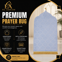Ice Blue Premium Velvet Muslim Prayer Rug