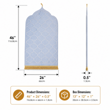Ice Blue Premium Velvet Muslim Prayer Rug