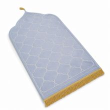 Ice Blue Premium Velvet Muslim Prayer Rug