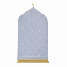 Ice Blue Premium Velvet Muslim Prayer Rug