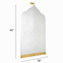 White Premium Velvet Muslim Prayer Rug