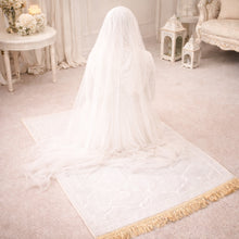 White Premium Velvet Muslim Prayer Rug