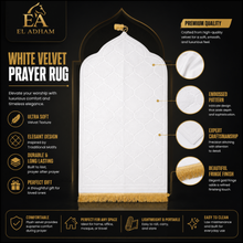 White Premium Velvet Muslim Prayer Rug