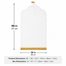 White Premium Velvet Muslim Prayer Rug