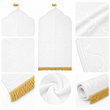 White Premium Velvet Muslim Prayer Rug