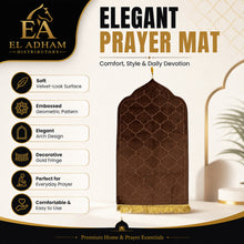 Brown Premium Velvet Muslim Prayer Rug