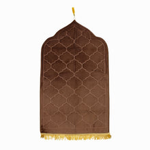 Brown Premium Velvet Muslim Prayer Rug