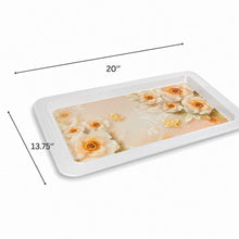 Elegant Floral Coffee and Tea Serving Tray - 20"