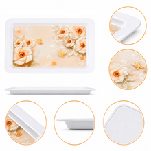 Elegant Floral Coffee and Tea Serving Tray - 20"
