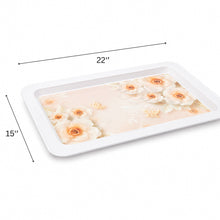Elegant Floral Coffee and Tea Serving Tray - 22"