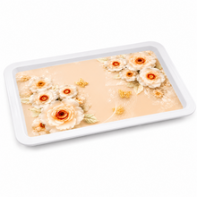 Elegant Floral Coffee and Tea Serving Tray - 22"