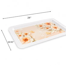Elegant Floral Coffee and Tea Serving Tray - 24'